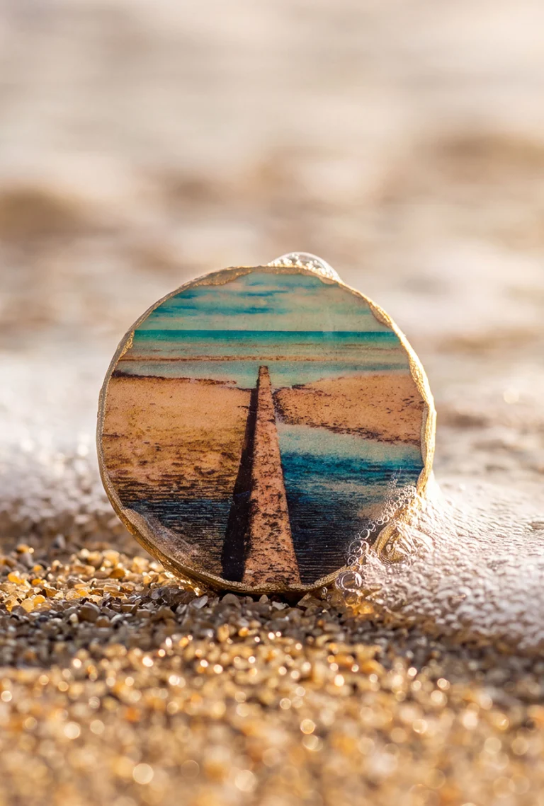 anello tondo fotografia pontile spiaggia