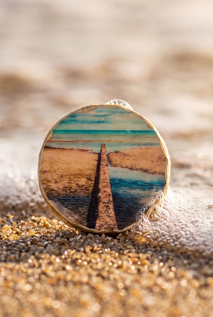 anello tondo fotopontile spiaggia