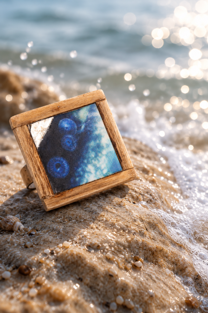 anello quadrato foto dettaglio meduse mare
