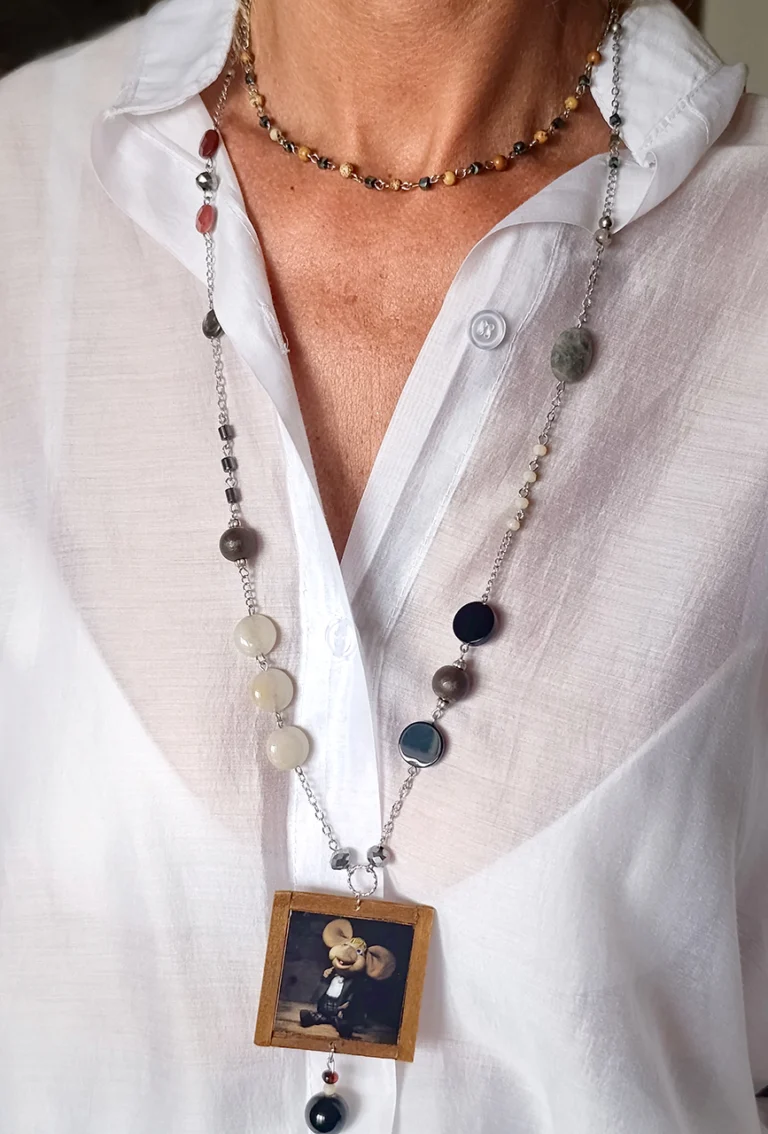 collana doppia lunga topo gigio